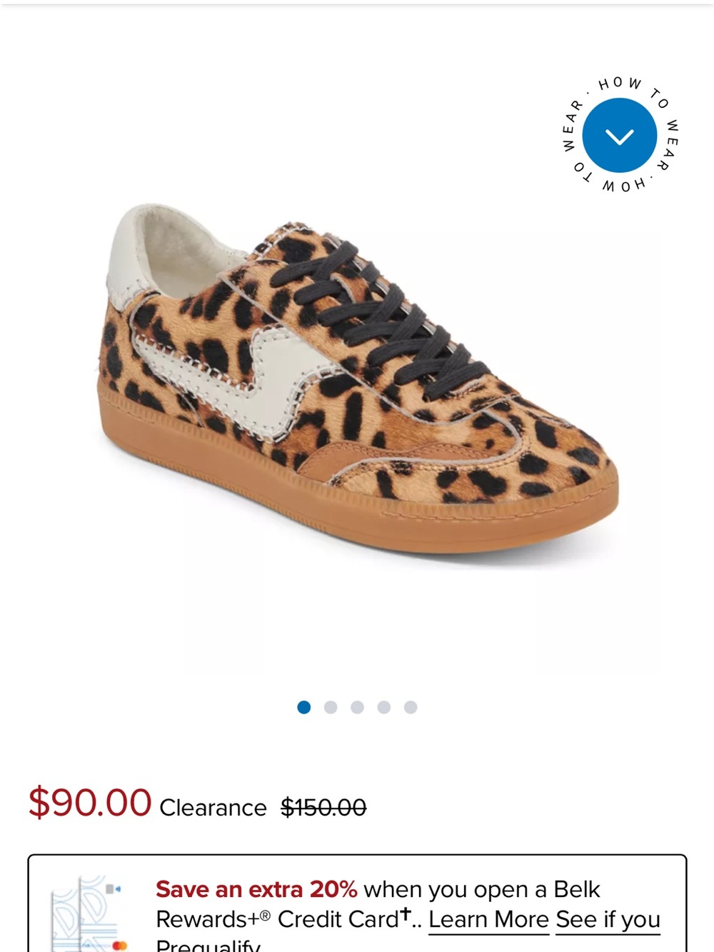 Dolce Vita Leopard Print Sneakers in Tan, Black & Cream